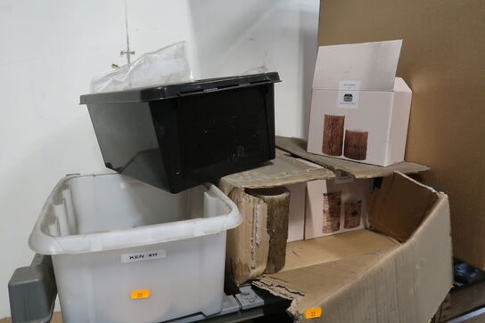 Div. Glas, LED lys, Vaser, Ventilator, Tonere, Kuverter m.m.