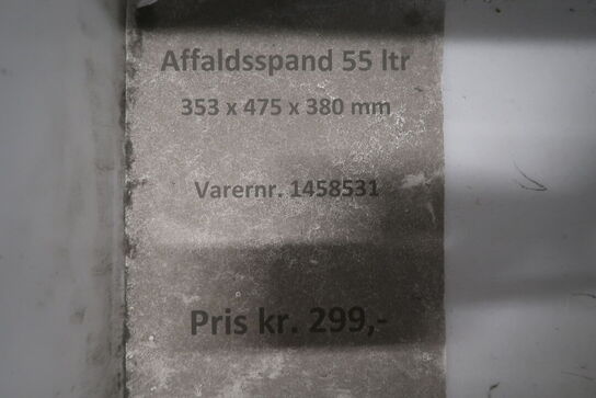 5 stk. Affaldsspande 55 ltr.