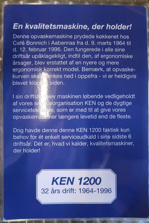 Opvaskemaskine KEN Type 1200 E