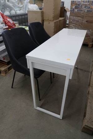 Desk and two chairs