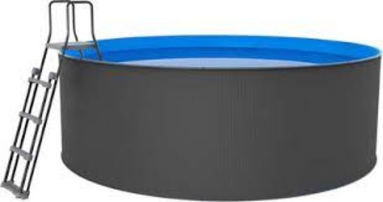 Swim & Fun pool Santorini antracitgrå - 8.150 liter Ø:350x90 cm