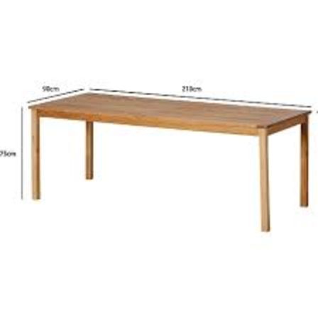 Rosenborg Teak havebord 210x90 cm