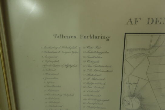 Kort over den Kongelige Residens og Købehavn - år 1817