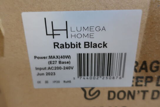 2 stk. bordlampe LUMEGA HOME Rabbit Black