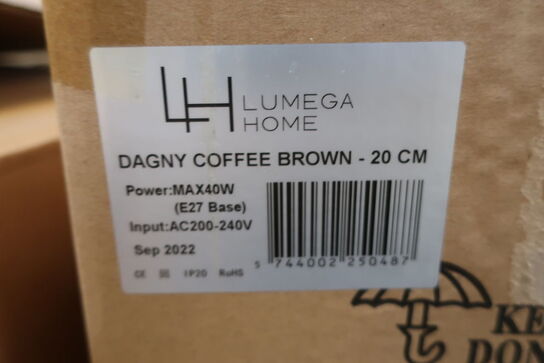 2 stk. pendel LUMEGA Dagny Coffee Brown - 20 cm. 