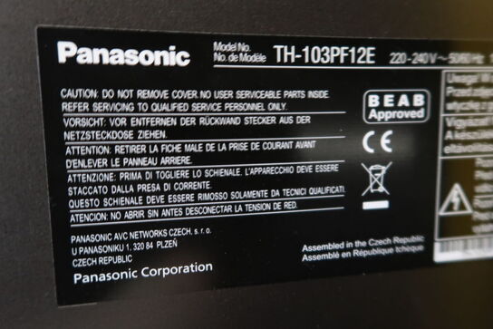 103" Plasmaskærm PANASONIC TH-103PF12E