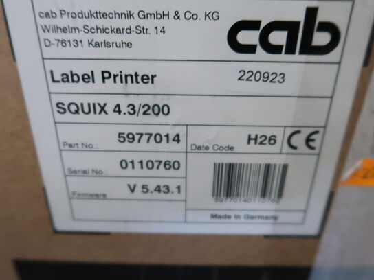 Label Printer CAB Squix 4.3/200