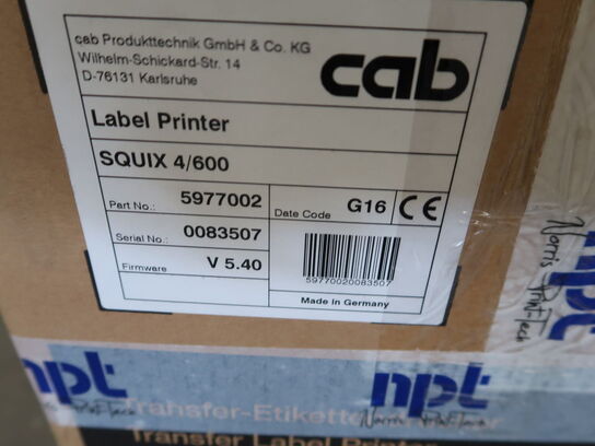 Label Printer CAB Squix 4/600