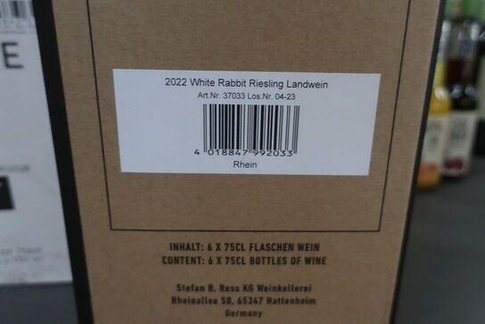 6 flasker hvidvin WHITE RABBIT Riesling Landwein