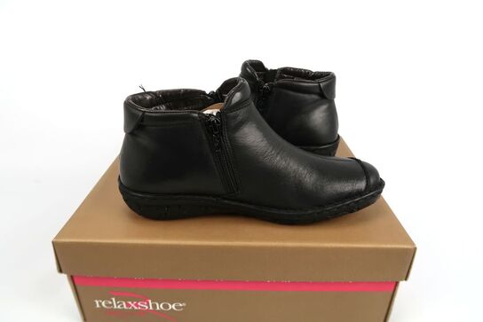 Støvle i skin Sort Relaxshoe 26702 - Str. 36