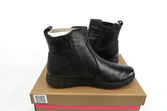 Støvle i læder sort Relaxshoe 749-027 - Str. 40