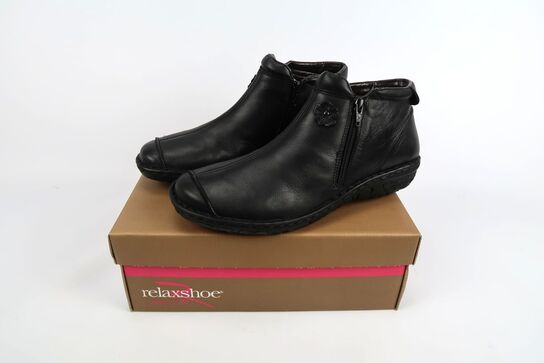 Støvle i skin Sort Relaxshoe 26702 - Str. 42