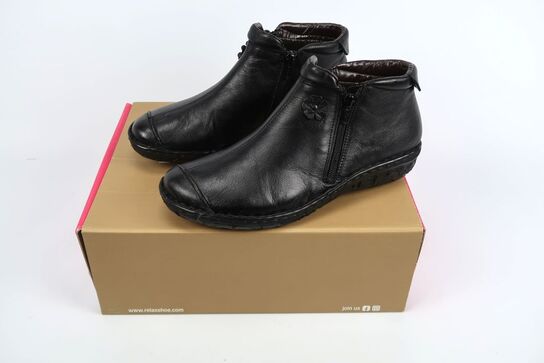 Støvle i skin Sort Relaxshoe 26702 - Str. 38