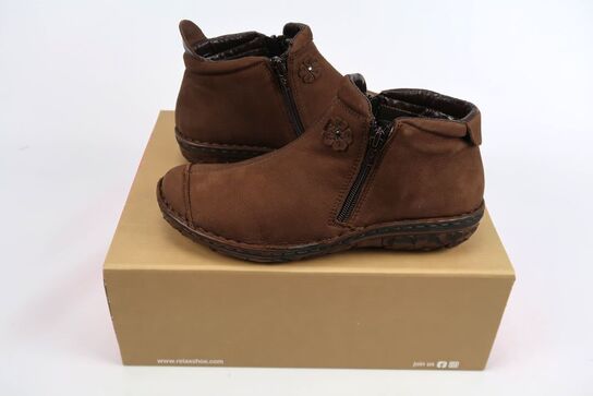 Støvle i skin brun Relaxshoe 26702 - Str. 36