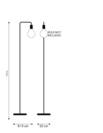 Frandsen cool gulvlampe sort(ubrugt)