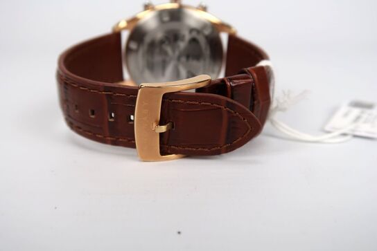 Armbåndsur, Kronaby Sekel 43 Rose - Silver, Brown Leather