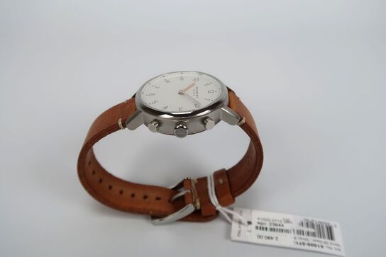 Armbåndsur, Kronaby Nord 38 Mm Hybrid Smartwatch White, Leather Strap