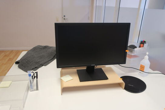 El. hæve/sænke skrivebord, computerskærm SAMSUNG