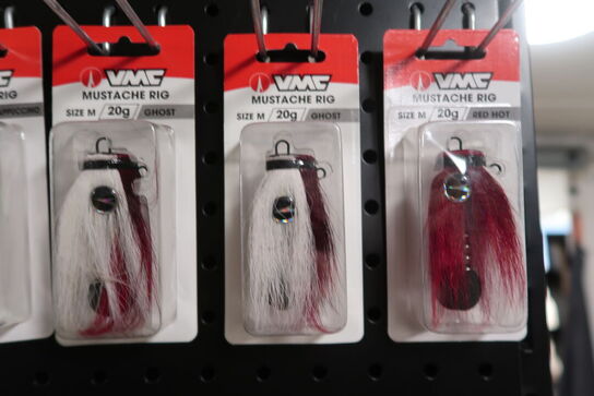 6 pk. VMC Mustache Rig Red Hot 20g M