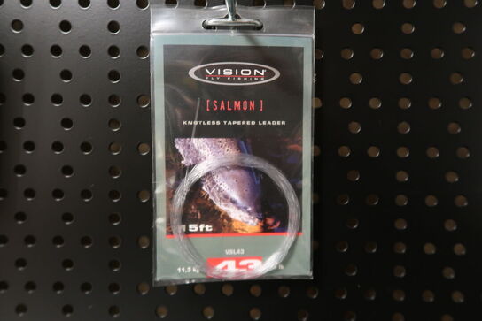 7 pk. VISION SALMON Knotless Tapered Leader 15ft 11,3kg 0,43