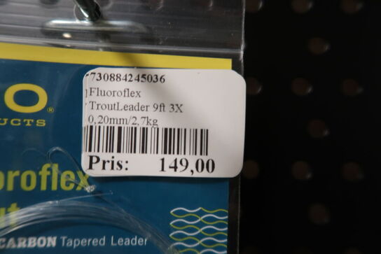 3 pk. Fluoroflex TroutLeader 9ft 3X 0,20mm/2,7kg