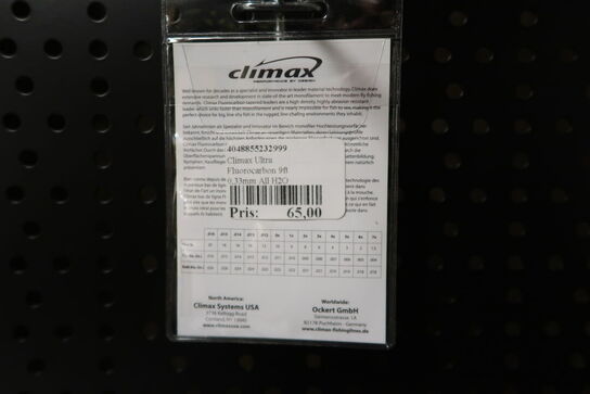 9 pk. Climax Ultra Fluorocarbon 9ft 0,33mm All H2O Leader