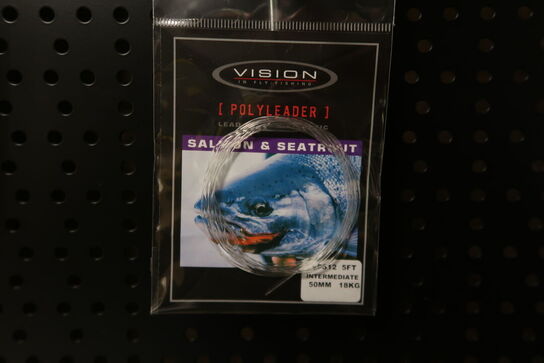 5 pk. VISION Polyleader Salmon  Seatrout 5ft Int 50mm 18kg