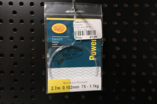 6 pk. Powerflex TroutLeader 9ft 7X 0,10mm/1,1kg