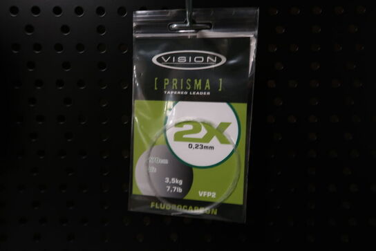 9 pk. Vision Prisma Tapered Leader 2X 0,23MM 3,5KG 9FT 270 CM