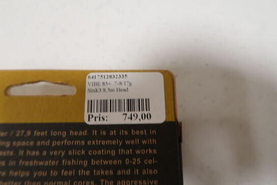 VIBE 85+  7-8/17g Sink3 8,5m Head