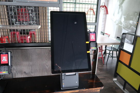 All-in-one touch computer ELO ESY22i5 med bonprinter samt dankortterminal