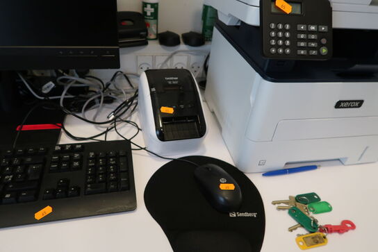 All in one computer LENOVO, printer XEROX, labelprinter BROTHER m.m.