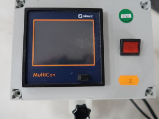 Data logger MULTICON SIMEX m. optoNCDT laser hoved