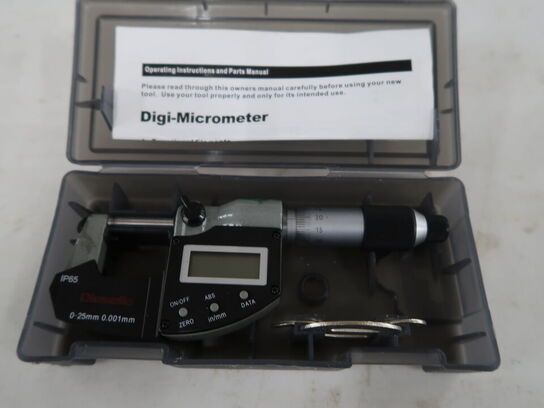 Digitalt mikrometer måler DIESELLA udvendig 0-25 mm