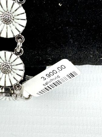 GEORG JENSEN Rhodinated Sterling Silver Daisy Bracelet