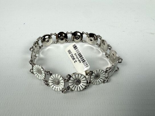 GEORG JENSEN Rhodinated Sterling Silver Daisy Bracelet