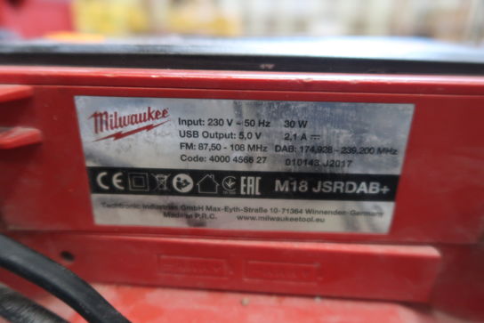 Akku-/230V radio MILWAUKEE M18 JSRDAB+