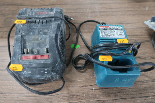 2 stk. Batteriladere BOSCH/MAKITA