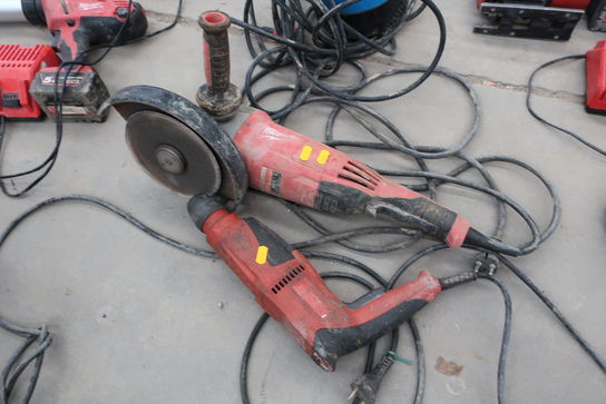 Vinkelsliber MILWAUKEE AGV 22-230, borehammer HILTI  