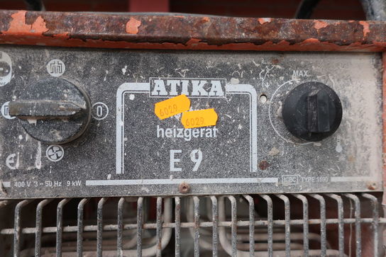 2 stk. varmeblæsere ATIKA E 9, 5KW