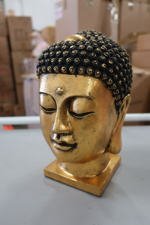 4 stk. Buddha-hoveder i guld