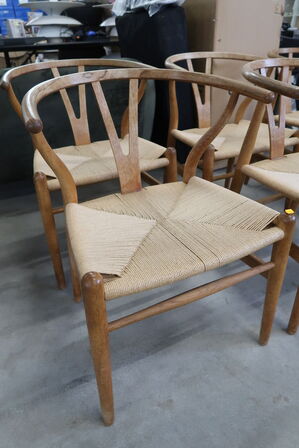 6 stk. Armstole CARL HANSEN & SØN "Y-stolen" CH24 af HANS J. WEGNER