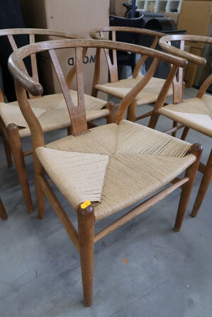 6 stk. Armstole CARL HANSEN & SØN "Y-stolen" CH24 af HANS J. WEGNER