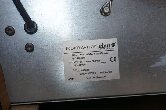 Ventilator, EBM K6E400-AA17-09 + diverse el-bokse mv.