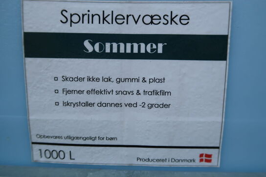 Sommer-sprinklervæske 1000 Liter i palletank