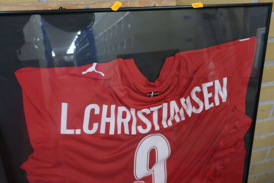 Indrammet håndboldtrøje "9 - L.Christiansen"