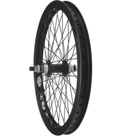 Gusset Hooka BMX Front Wheel 14mm Axle 48 Spokes Black