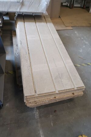 9 stk. gulvspånplader med spor, 22 mm