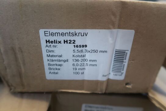 Ca. 300 stk. skruer 5,5(6,3) x 250 mm