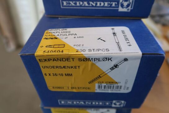570 stk. slagplugs 6x35/10 mm